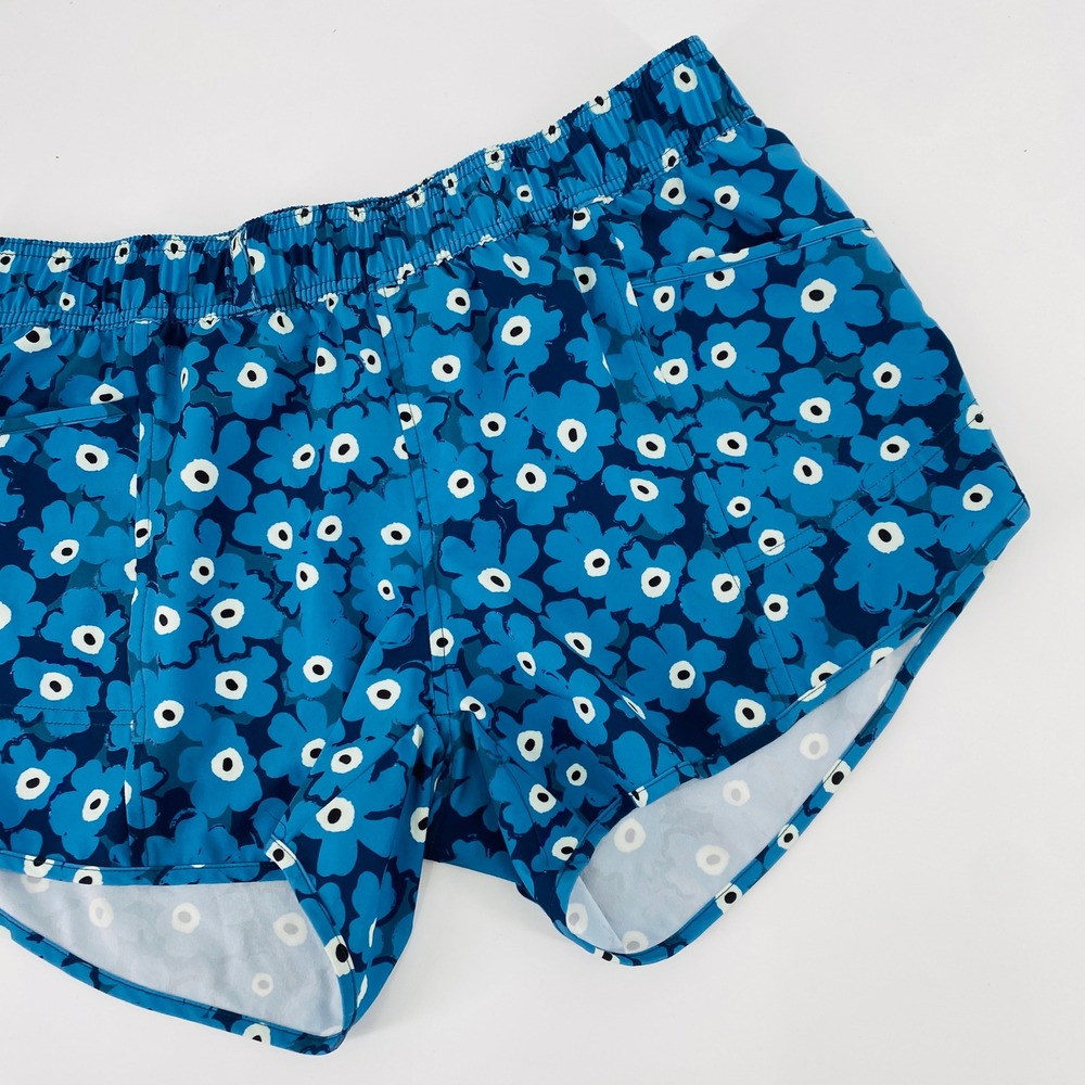 Nani Shorts Women Large Blue Floral Print Elastic Waist